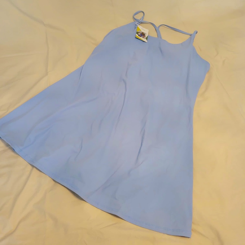 Sky Blue Sport Dress with Attached Shorts.